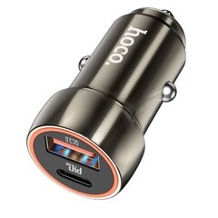 Автомобильная зарядка Hoco Z46A USB-A/Type-C PD20W+QC3.0 серая цена и информация | Зарядные устройства для телефонов | kaup24.ee