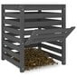 vidaXL komposter, hall, 63,5 x 63,5 x 77,5 cm, männipuit цена и информация | Kompostrid, prügikonteinerid | kaup24.ee