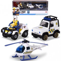 Fireman Sam Politsei autokomplekt Jada, 3 tk цена и информация | Игрушки для мальчиков | kaup24.ee