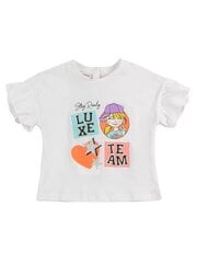 Детская футболка BRUMS Jersey C/stampa  Gesso 520087789 цена и информация | Рубашки для девочек | kaup24.ee