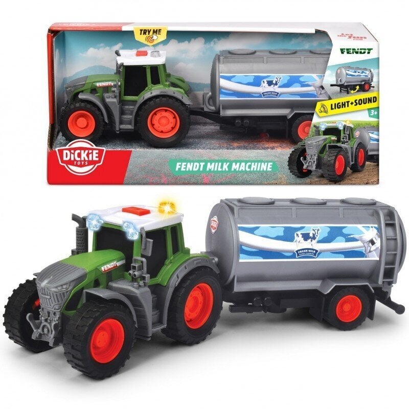 Piimahaagisega traktor Dickie Toys, 26 cm hind ja info | Poiste mänguasjad | kaup24.ee