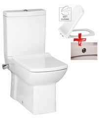 WC pott bidee ja segistiga Lara Premium Creavit, valge hind ja info | WС-potid | kaup24.ee