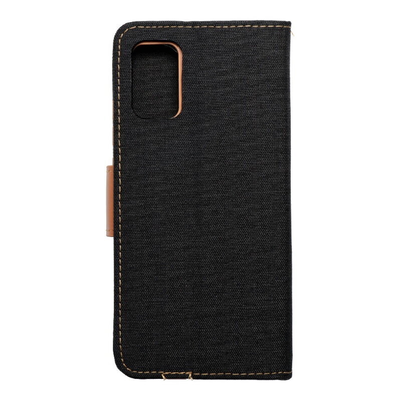 TakeMe Canvas Flexi Flip Premium Magnetklamber Kangast raamatukott Samsung Galaxy A22 5G (A226B) Must hind ja info | Telefoni kaaned, ümbrised | kaup24.ee