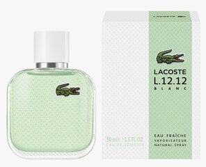 Tualettvesi meestele Lacoste L.12.12 Blanc Eau Fraîche EDT, 50 ml hind ja info | Meeste parfüümid | kaup24.ee