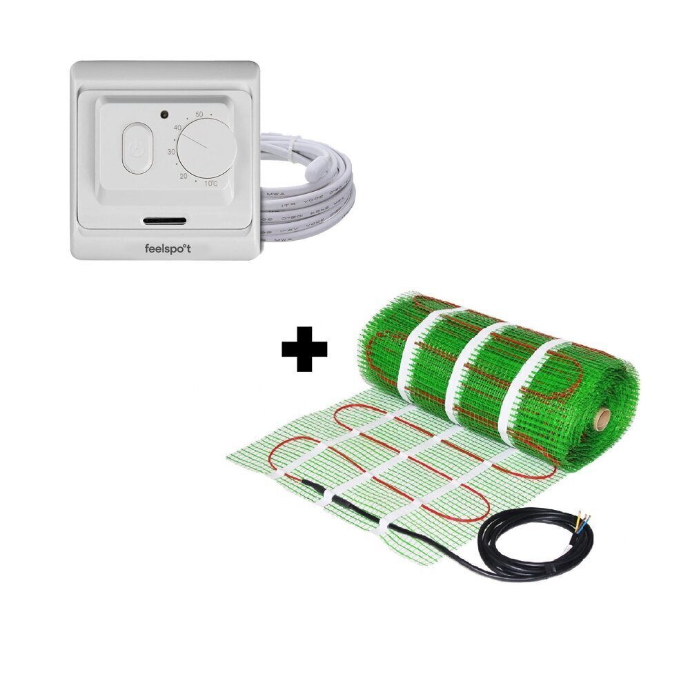 Põrandakütte võre Wellmo Mat ja mitteprogrammeeritav termostaat Feelspot WTH71.36 цена и информация | Põrandaküte | kaup24.ee