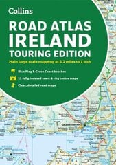 Road Atlas Ireland: Touring Edition A4 Paperback цена и информация | Путеводители, путешествия | kaup24.ee
