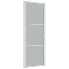 vidaXL siseuks, 76 x 201,5 cm cm, valge, matt klaas ja alumiinium цена и информация | Межкомнатные двери | kaup24.ee