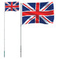 vidaXL Inglismaa lipp ja lipumast, 5,55 m, alumiinium hind ja info | Lipud ja tarvikud | kaup24.ee