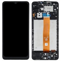 LCD ekraan Samsung A125 A12 puuteekraani ja raamiga originaal Black (service pack) цена и информация | Запчасти для телефонов и инструменты для их ремонта | kaup24.ee