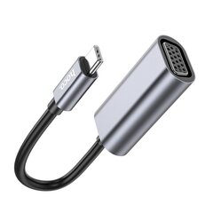 Адаптер Hoco UA21 Type-C to VGA, серый цена и информация | Адаптеры и USB-hub | kaup24.ee