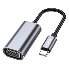 Адаптер Hoco UA21 Type-C to VGA, серый цена и информация | Адаптеры и USB-hub | kaup24.ee