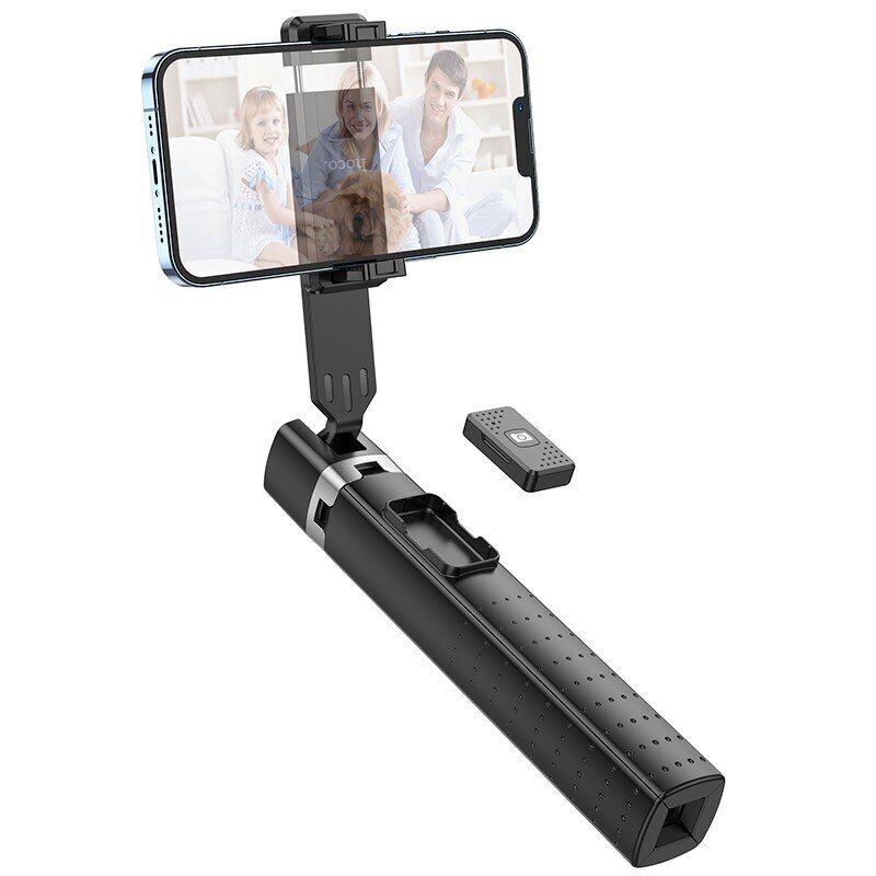 Selfipulk Hoco K18 Wave trikojo funkcija must цена и информация | Selfie sticks | kaup24.ee