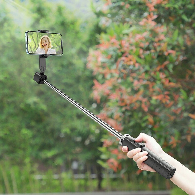 Selfipulk Hoco K18 Wave trikojo funkcija must цена и информация | Selfie sticks | kaup24.ee