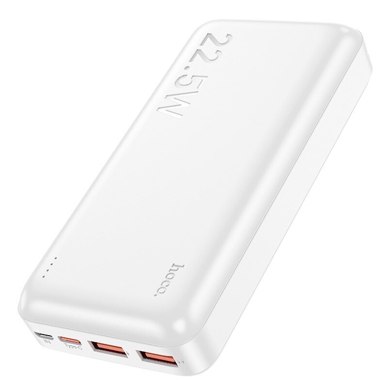 Väline aku Power Bank Hoco J101A PD 20W+Quick Charge 3.0 22.5W 20000mAh valge цена и информация | Akupangad | kaup24.ee