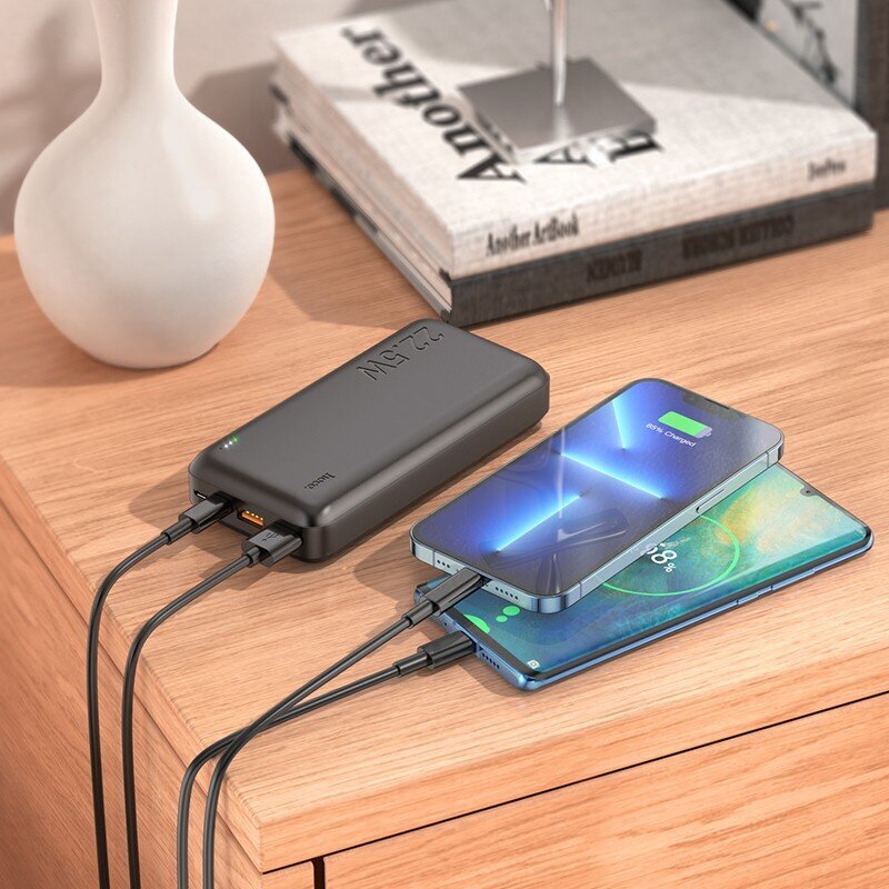 Väline aku Power Bank Hoco J101A PD 20W+Quick Charge 3.0 22.5W 20000mAh valge цена и информация | Akupangad | kaup24.ee