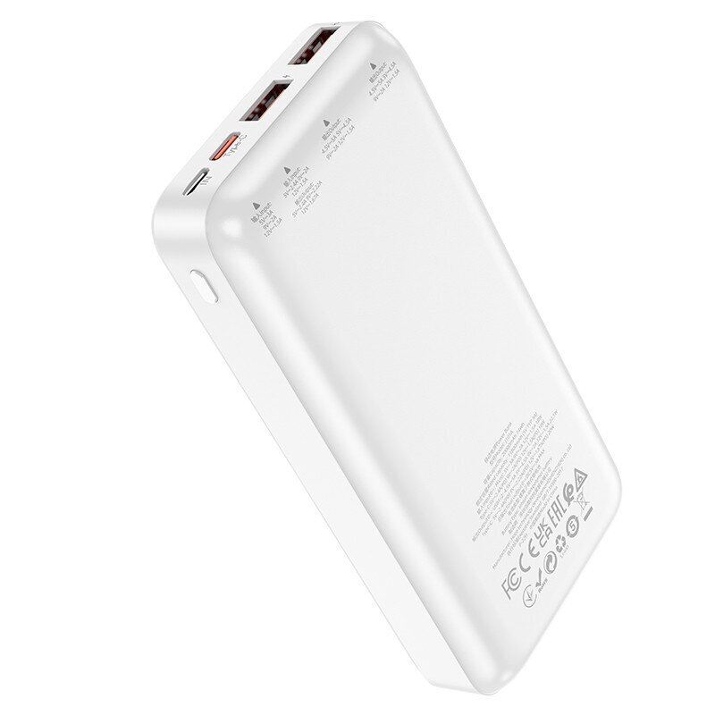 Väline aku Power Bank Hoco J101A PD 20W+Quick Charge 3.0 22.5W 20000mAh valge цена и информация | Akupangad | kaup24.ee