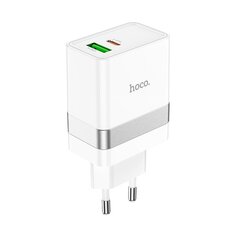 Сетевая зарядка Hoco N21 USB-A/Type-C PD30W+QC3.0 белая цена и информация | Зарядные устройства для телефонов | kaup24.ee