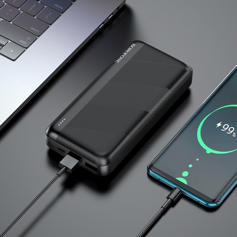 Väline aku Power Bank Borofone BJ27A 2xUSB 20000mAh must hind ja info | Akupangad | kaup24.ee