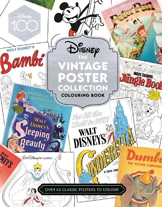 Disney The Vintage Poster Collection Colouring Book цена и информация | Värviraamatud | kaup24.ee