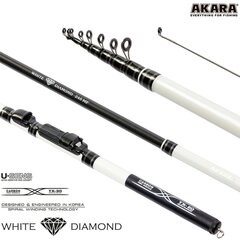 Телескопический спиннинг AKARA White Diamond MF TX-30 240 см цена и информация | Удочки, подставки и держатели | kaup24.ee