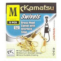 Вертлюг с карабином Kamatsu Brass Head S цена и информация | Другие товары для рыбалки | kaup24.ee