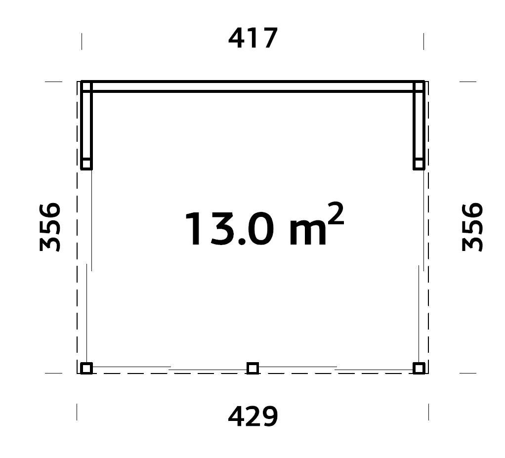 Suveköök-varjualune Nova 13,0 m² alumiiniumliuguste ja kihtplastkatusega цена и информация | Kuurid ja aiamajad | kaup24.ee