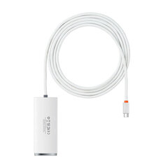 Baseus Концентратор Baseus Lite Series 4in1 USB-C на 4x USB 3.0 + USB-C, 2 м (белый) цена и информация | Адаптер Aten Video Splitter 2 port 450MHz | kaup24.ee