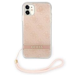 Originaal GUESS 4G Print Strap -Iphone 11 , roosa цена и информация | Чехлы для телефонов | kaup24.ee