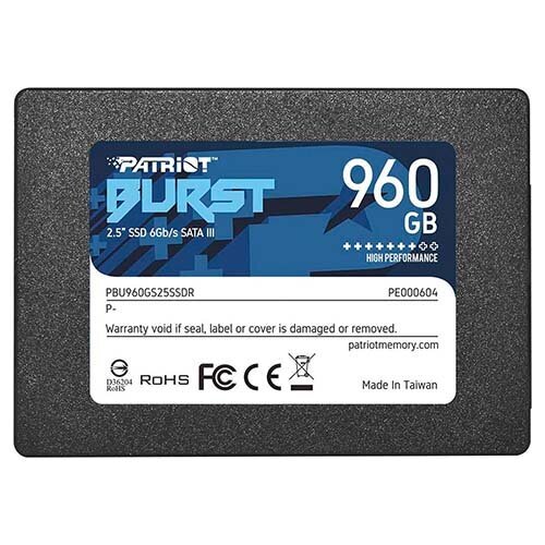 Patriot Burst 2.5 SSD SATA III 960GB цена и информация | Sisemised kõvakettad (HDD, SSD, Hybrid) | kaup24.ee