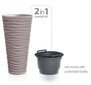 Lillepott Prosperplast Sand Slim DPSA300 S449, valge hind ja info | Dekoratiivsed lillepotid | kaup24.ee