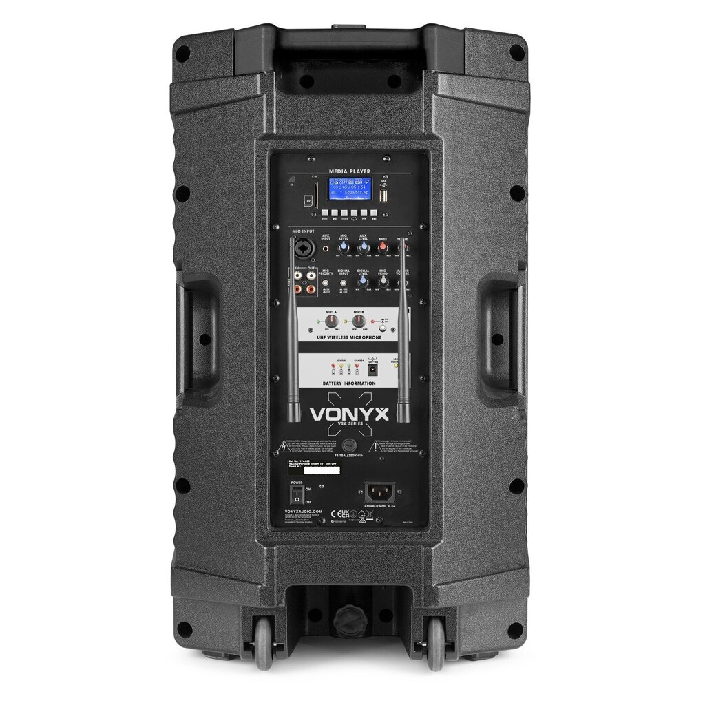 Vonyx VSA500 kaasaskantav süsteem 12" hind ja info | Kõlarid | kaup24.ee