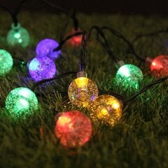 RGB LED гирлянда 20 ламп С солнце панель для сада цена и информация | Уличное освещение | kaup24.ee