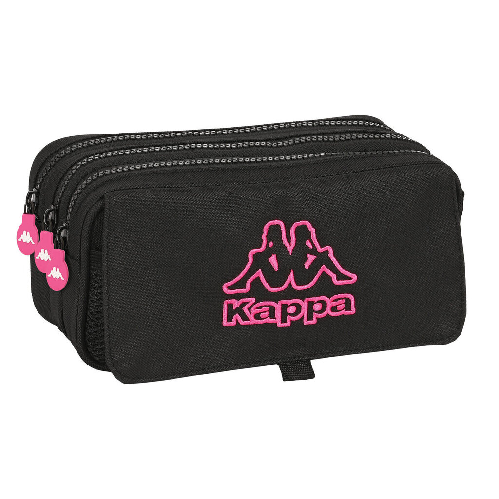 Kolme tõmblukuga pinal Kappa Black and pink (21,5 x 10 x 8 cm) цена и информация | Pinalid | kaup24.ee