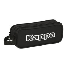 Kahe tõmblukuga Pinal Kappa Black (21 x 8 x 6 cm) цена и информация | Пеналы | kaup24.ee