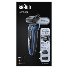 Braun Series 6 61-B1500s AutoSense цена и информация | 9D бритвы 6-в-1 электрические бритвы для лысины водостойкие влажные/сухие мужские бритвы для ухода за волосами USB аккумуляторная бритва для бороды | kaup24.ee