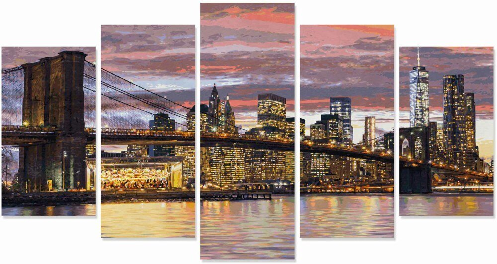 Maalimine numbrite järgi Schipper New York at dawn MNZ, 26.3 x 72 cm цена и информация | Maalid numbri järgi | kaup24.ee