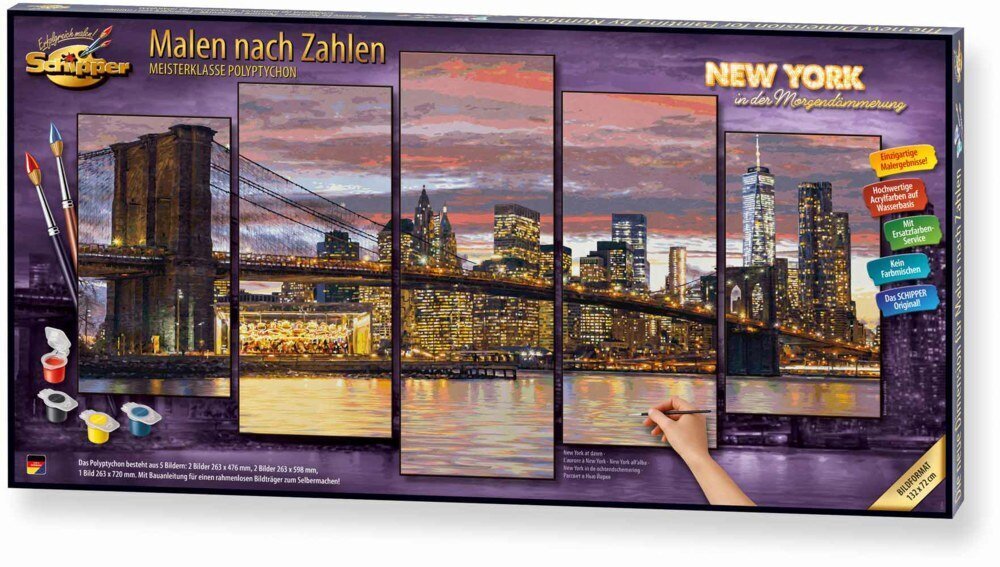 Maalimine numbrite järgi Schipper New York at dawn MNZ, 26.3 x 72 cm цена и информация | Maalid numbri järgi | kaup24.ee