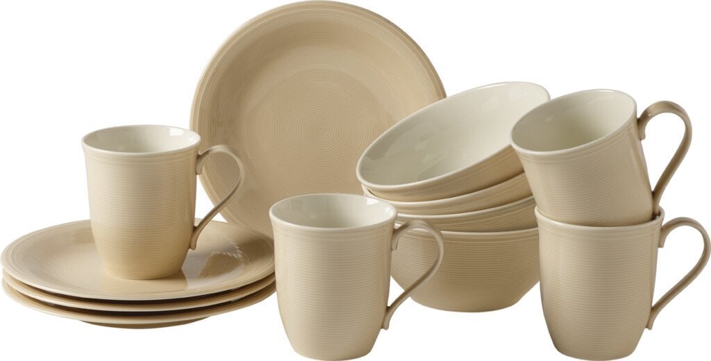 Villeroy & Boch Color Loop Sand hommikusööginõude komplekt, 12-osaline hind ja info | Lauanõud ja kööginõud | kaup24.ee