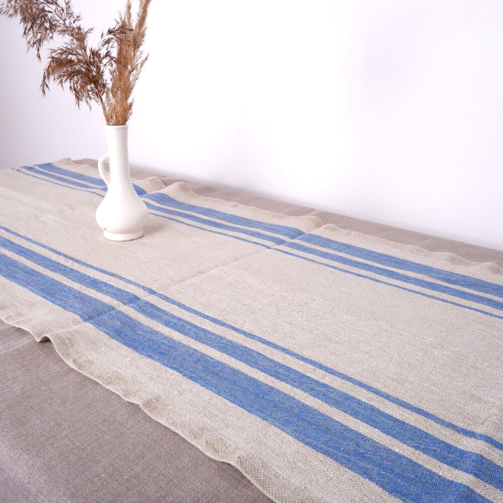 Linasest laualinik French Blue, 40x250 cm. hind ja info | Laudlinad, lauamatid, servjetid | kaup24.ee