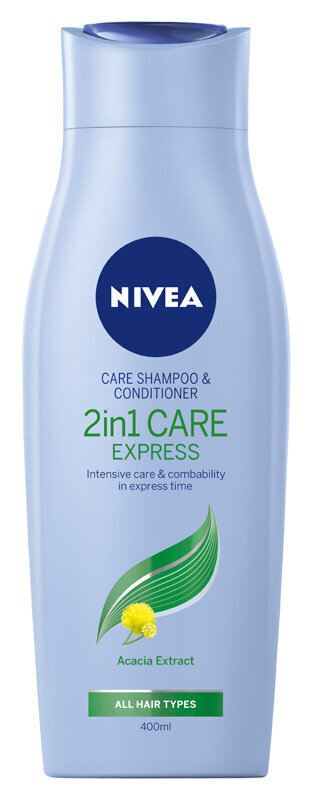 NIVEA šampoon 2in1 Express 400 ml цена и информация | Šampoonid | kaup24.ee