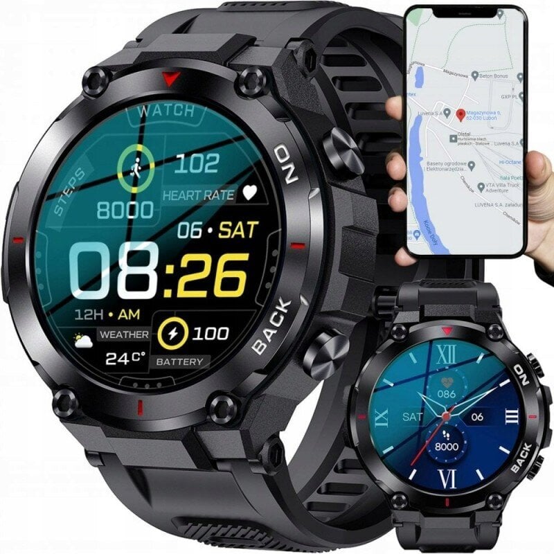 BlueQ K37 Black hind ja info | Nutikellad (smartwatch) | kaup24.ee