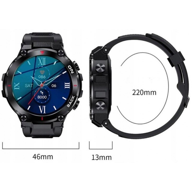 BlueQ K37 Black цена и информация | Nutikellad (smartwatch) | kaup24.ee