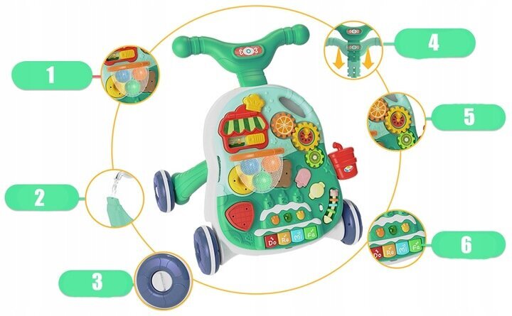Interaktiivne tõukur, käija ja multifunktsionaalne mängulaud цена и информация | Imikute mänguasjad | kaup24.ee