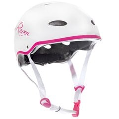 Kiiver Raven White Pink, XS, 52-54 cm цена и информация | Шлемы | kaup24.ee