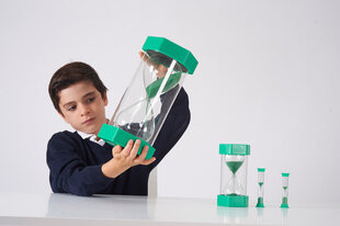 Liivakell, suur, 1 minut (roheline), mõõdud 30x15 cm hind ja info | Arendavad mänguasjad | kaup24.ee