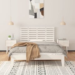 vidaXL seinale kinnitatav voodipeats, valge, 141x3x63 cm, männipuit цена и информация | Кровати | kaup24.ee