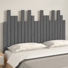 vidaXL seinale kinnitatav voodipeats, hall, 127,5x3x80 cm, männipuit цена и информация | Кровати | kaup24.ee