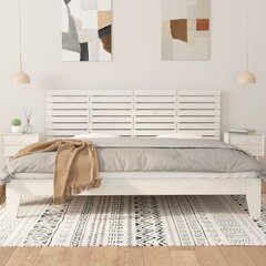 vidaXL seinale kinnitatav voodipeats, valge, 186x3x63 cm, männipuit цена и информация | Кровати | kaup24.ee