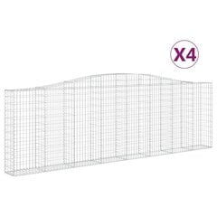 vidaXL kaarekujulised gabioonkorvid 4 tk, 400x30x120/140 cm, raud hind ja info | Lillekastid | kaup24.ee