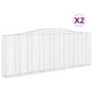 vidaXL kaarekujulised gabioonkorvid 2 tk, 400x30x140/160 cm, raud цена и информация | Lillekastid | kaup24.ee